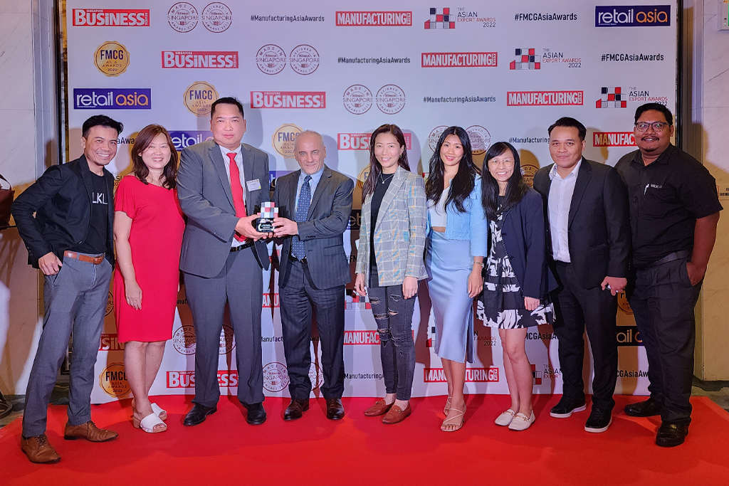 Receiving award